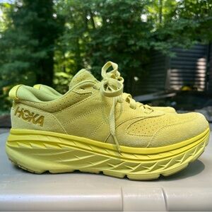 Hoka One One Bondi Unisex L Suede - Outer Space / Celery - Sz 11.5D